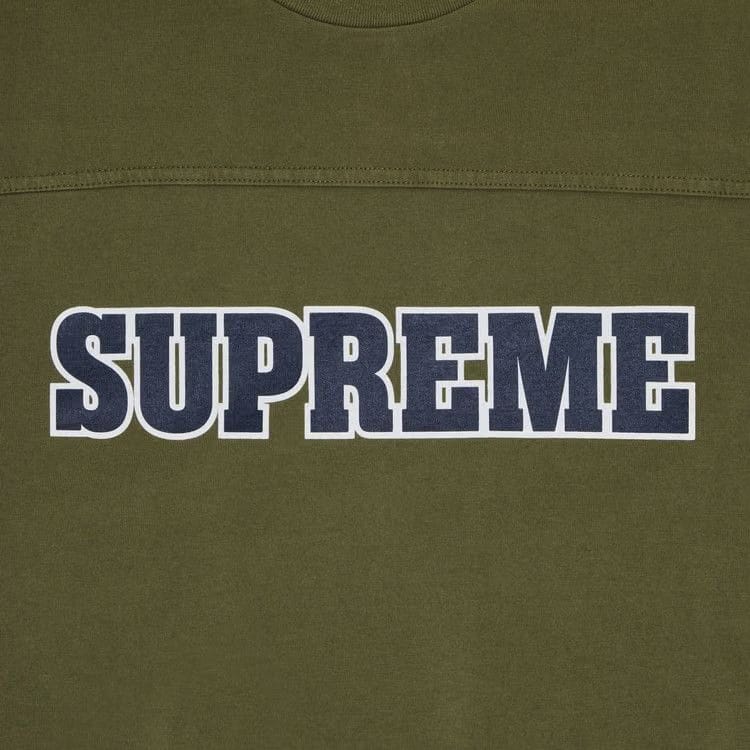 Supreme Plaid Sleeve Long-Sleeve Top Light Olive