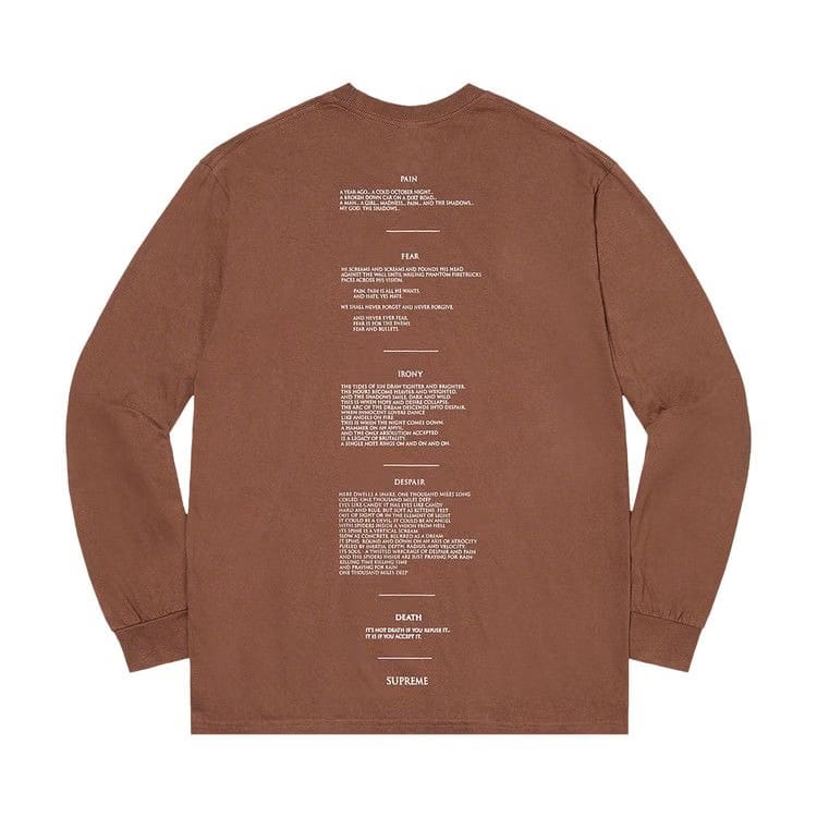 Supreme x The Crow Long-Sleeve T-Shirt Brown
