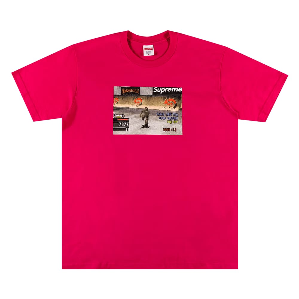 Supreme x Thrasher Game T-Shirt Pink