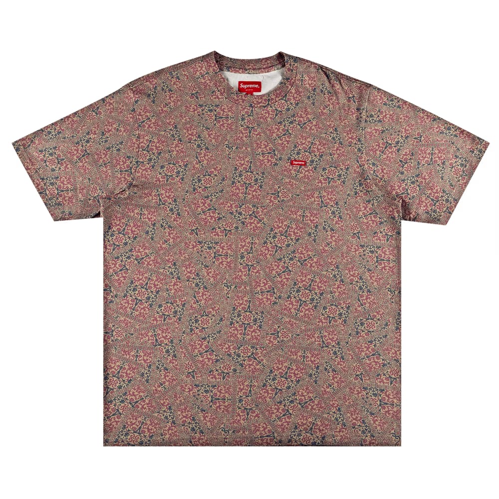 Supreme Small Box T-Shirt Khaki Floral Cards