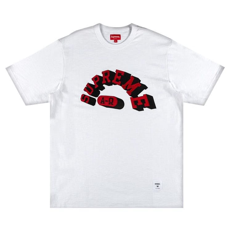 Supreme Alpha Omega Shorts-Sleeve Top White