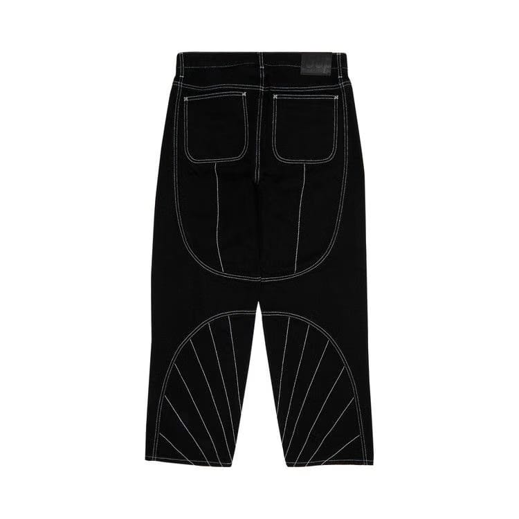 Supreme Radial Embroidered Loose Fit Jean Black