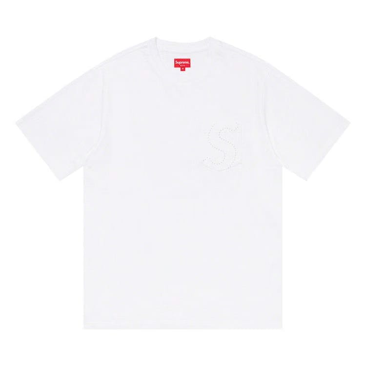 Supreme Laser Cut S Logo Pocket T-Shirt White