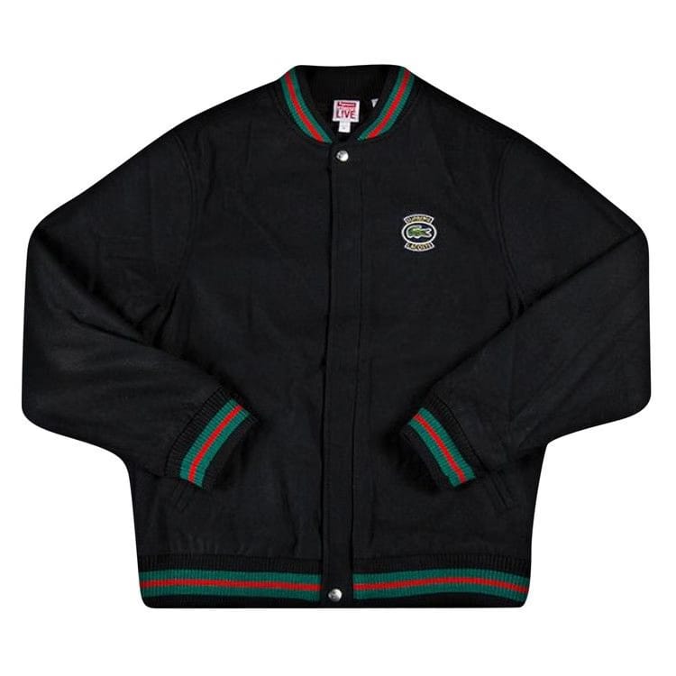 Supreme x Lacoste Wool Varsity Jacket Black