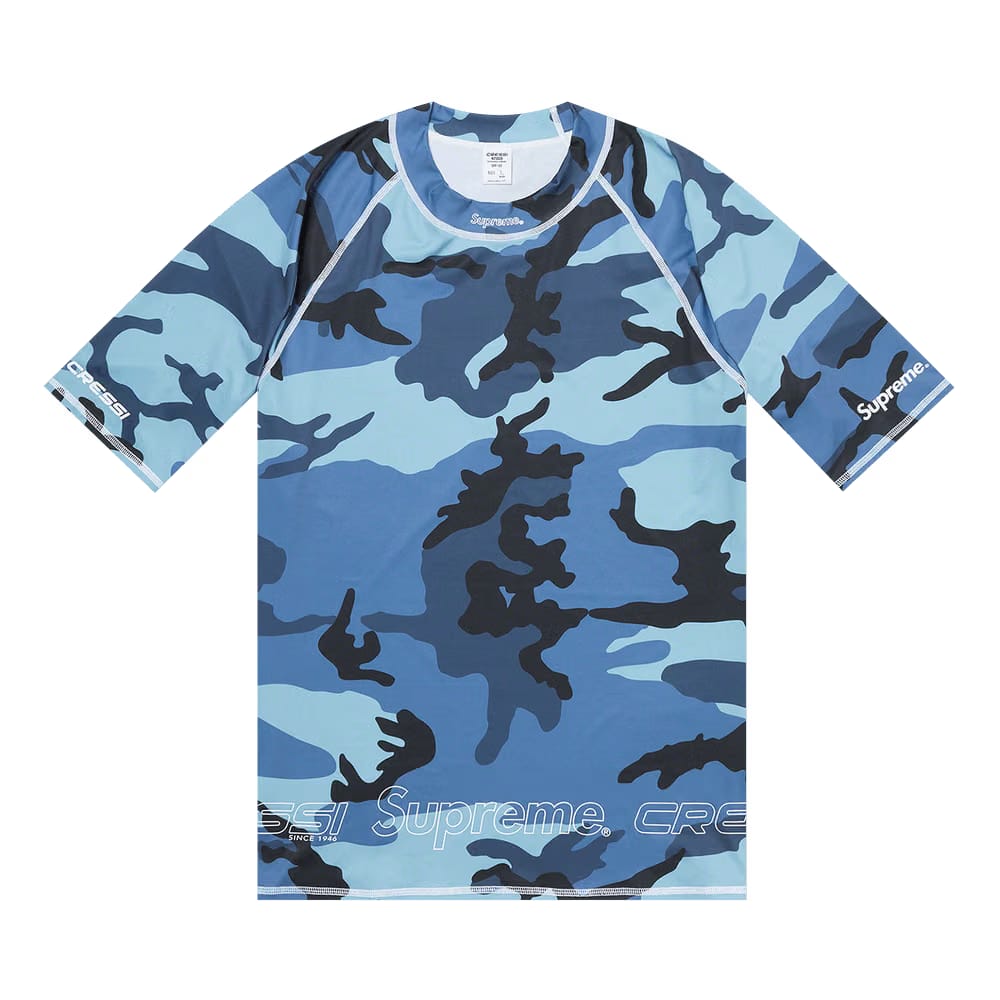 Supreme x Cressi Rash Guard Blue Camo