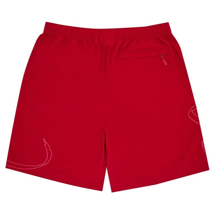 Supreme Tag Water Shorts Red
