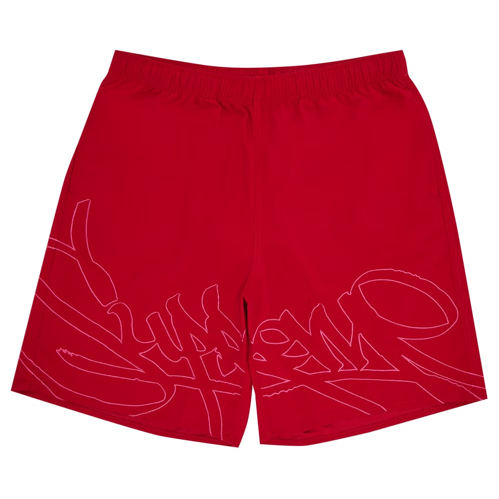 Supreme Tag Water Shorts Red