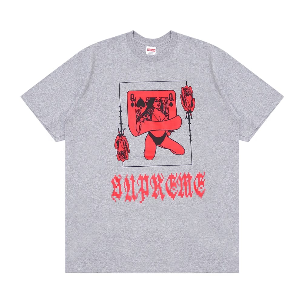 Supreme Queen T-Shirt Heather Grey