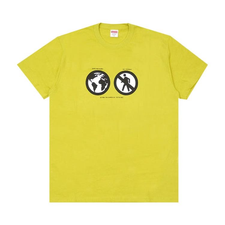 Supreme Save The Planet T-Shirt Sulfur