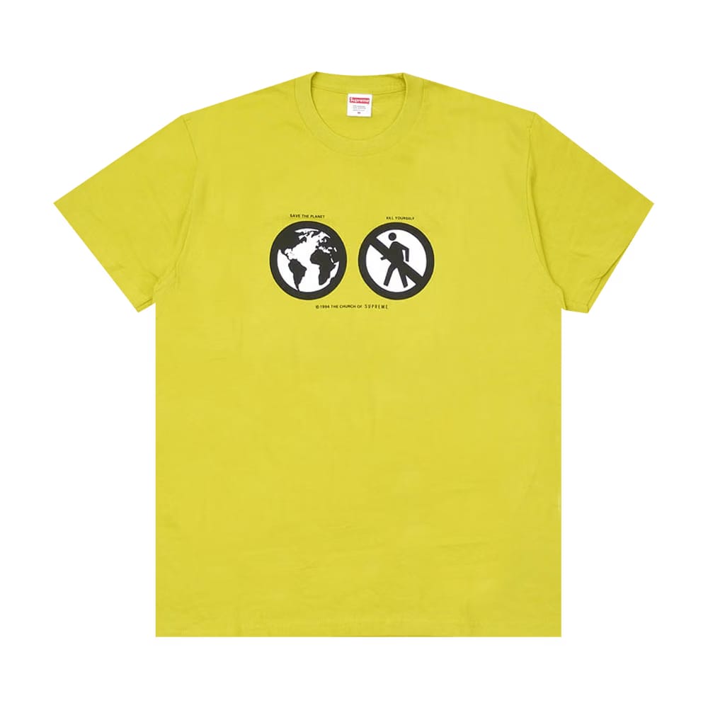 Supreme Save The Planet T-Shirt Sulfur