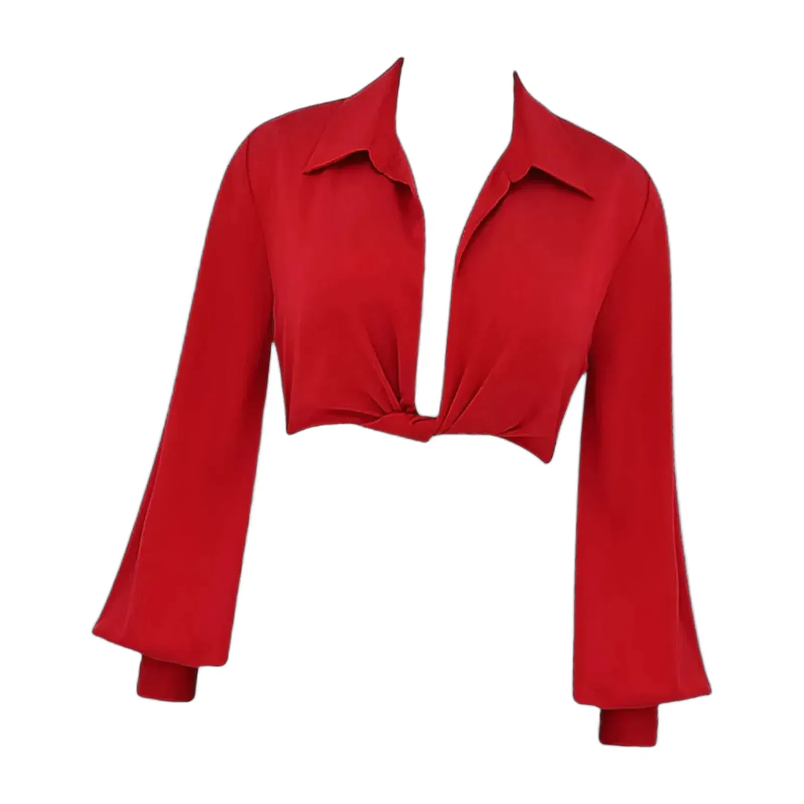 HOUSE OF CB Laraine Cherry Silk BlousonTop