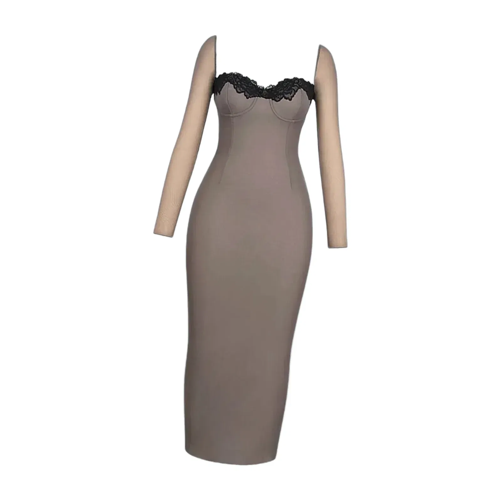HOUSE OF CB SERAPHINA SMOKE CORSET DRESS