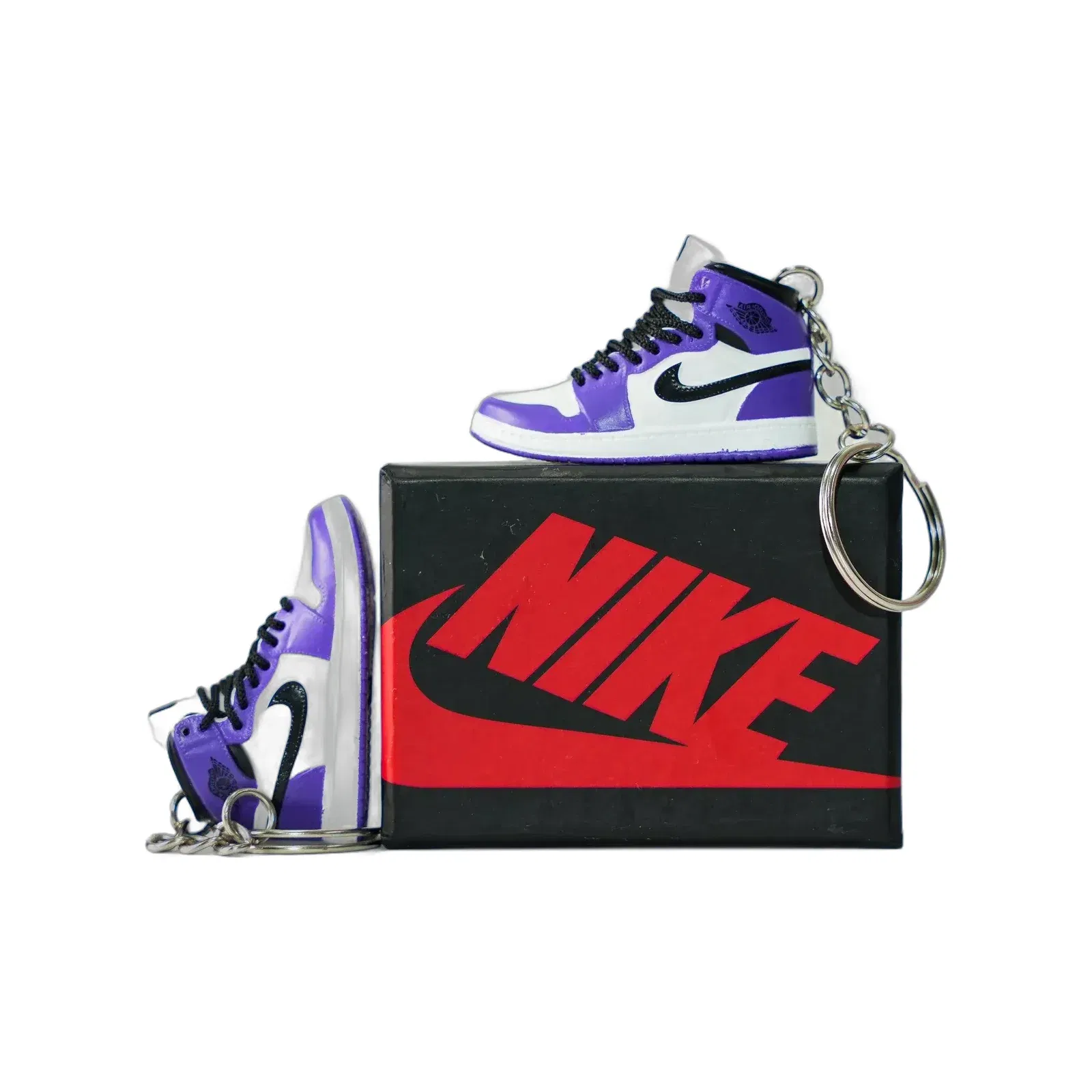 3D Sneaker Keychain With Box - AJ1 Court Purple