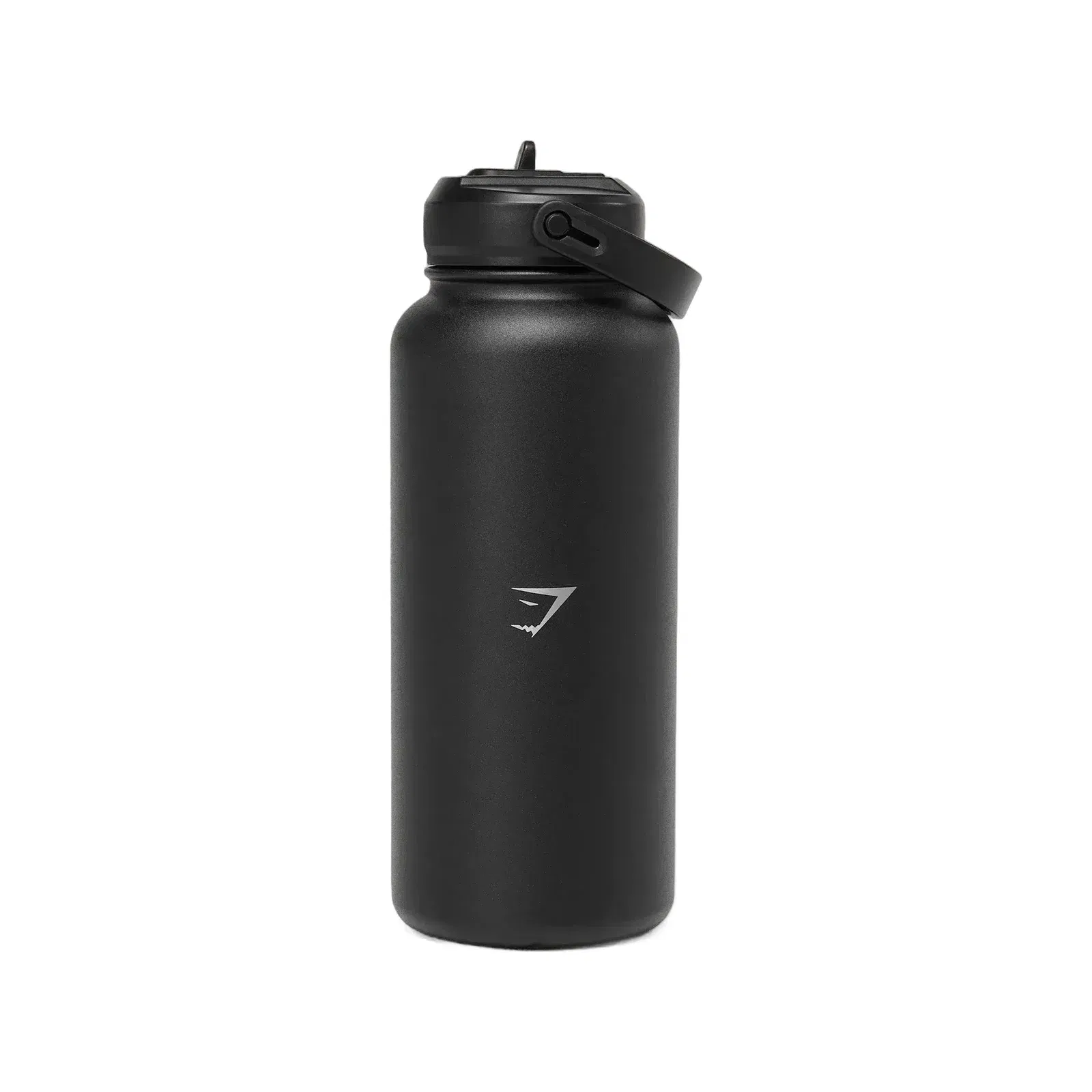 Women's Gymshark Metal Insulated Straw Bottle 1L Black