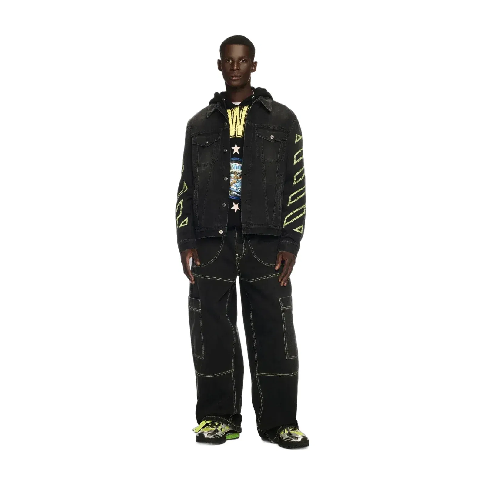 Off White Off Irreg Den Cargo Jeans
