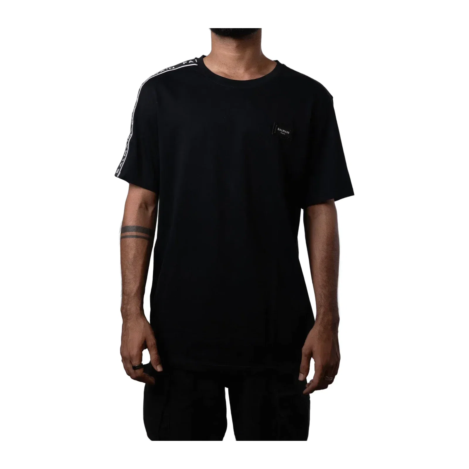 Balmain Paris Basic Black T-Shirt (M)