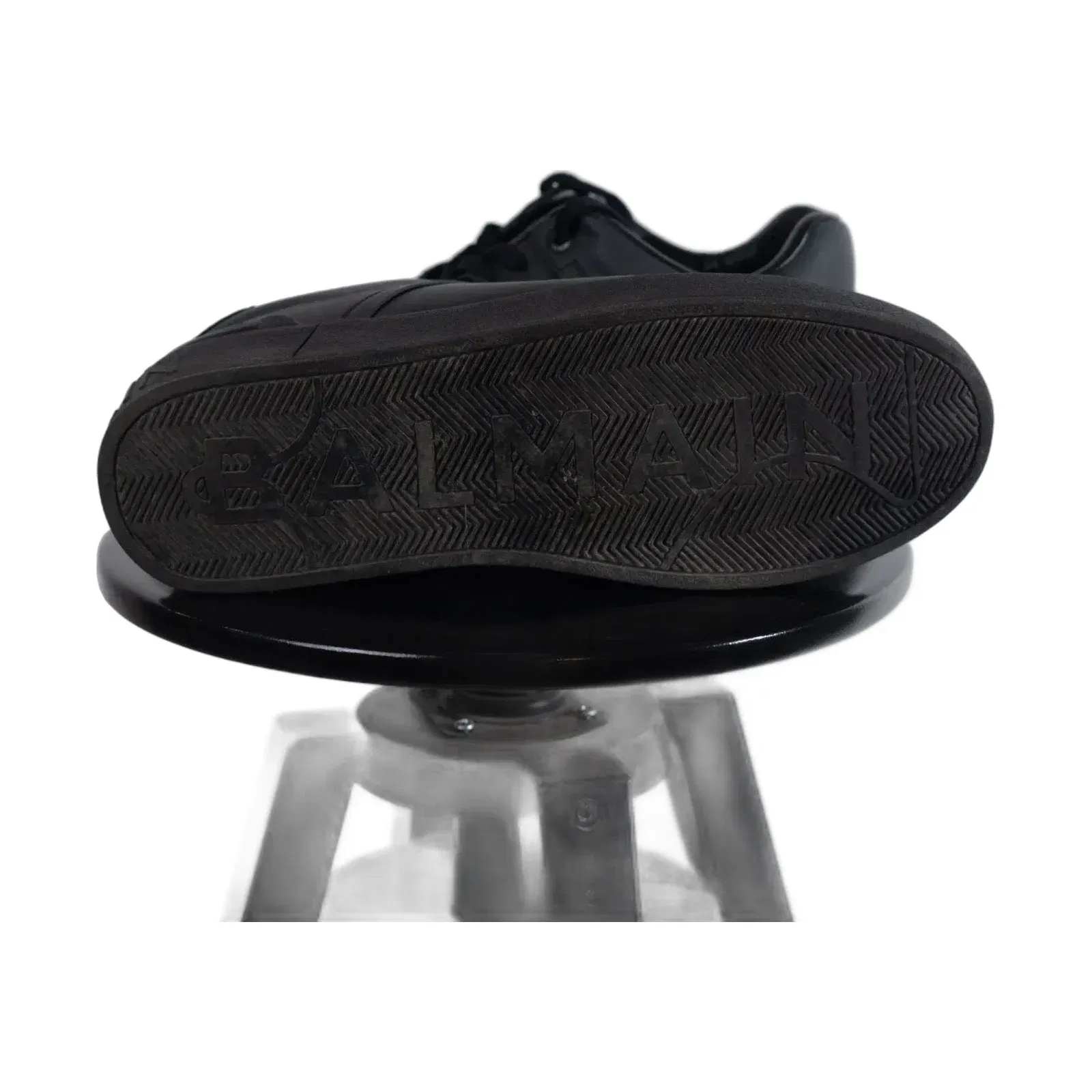 Balmain B-Court Trainers In Calfskin (UK 8)