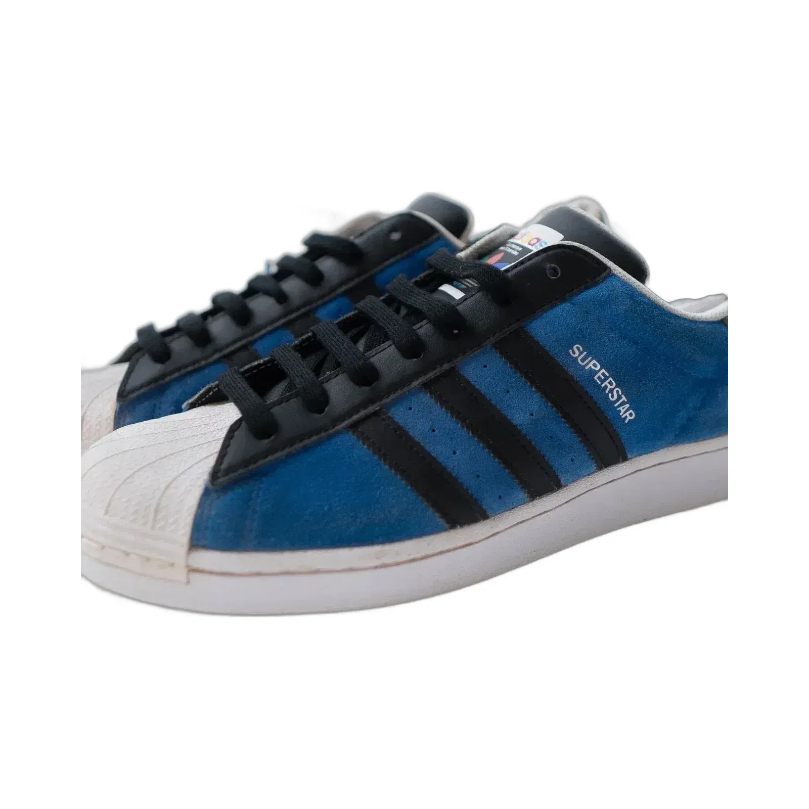 Adidas Superstar Blue & Core Black Sneakers - DS (UK 11)