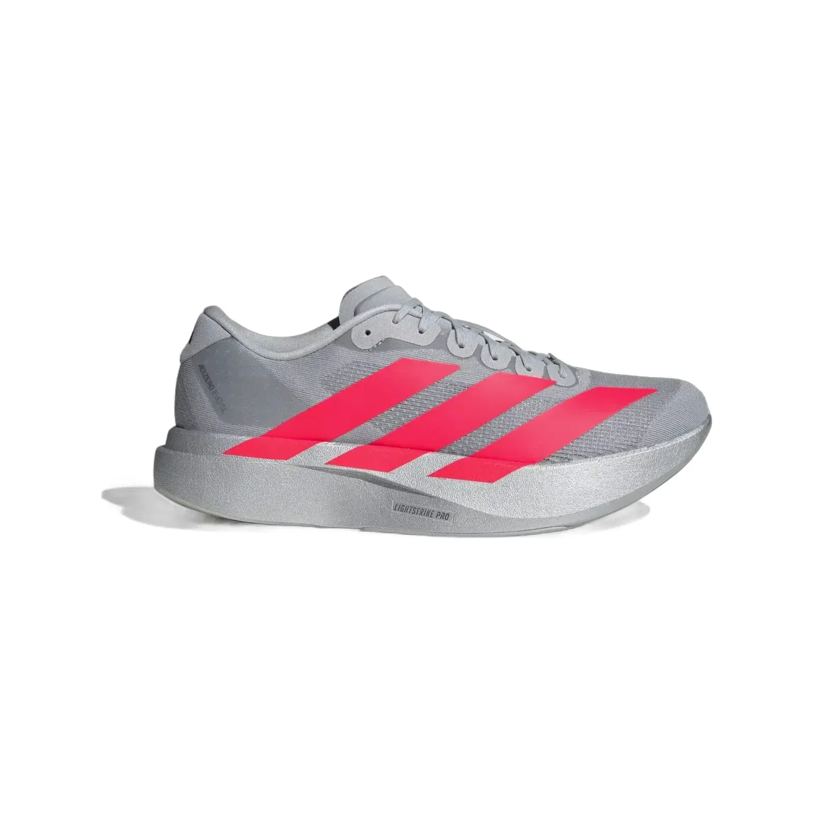 Adidas Adizero EVO SL Shoes Silver Metallic Lucid Red Iron Metallic