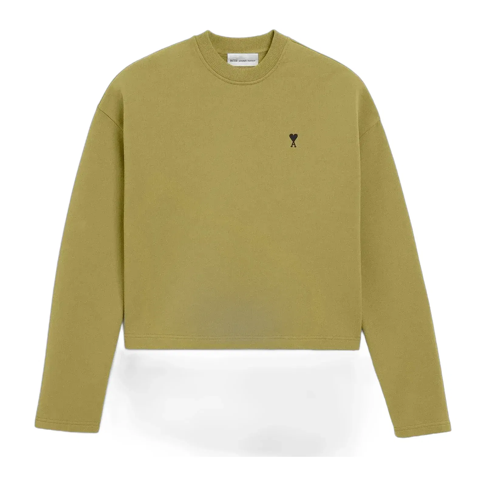 Green Cotton Ami De Coeur Cropped Sweatshirt Women's