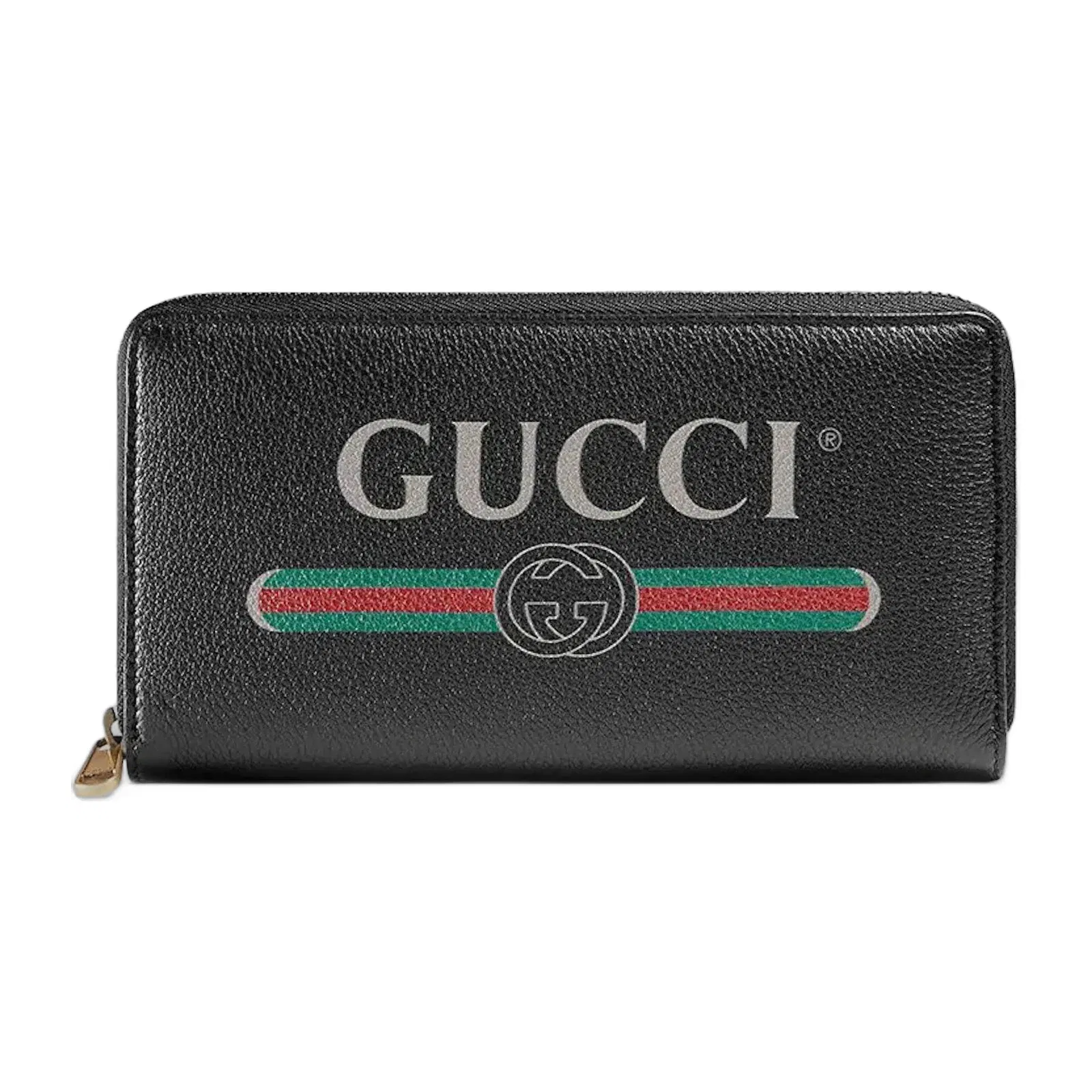 Gucci Print Zip Around Wallet Black