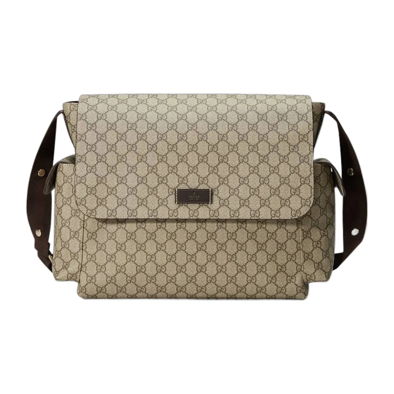 Gucci Diaper Bag Crossbody Gg Supreme Brown