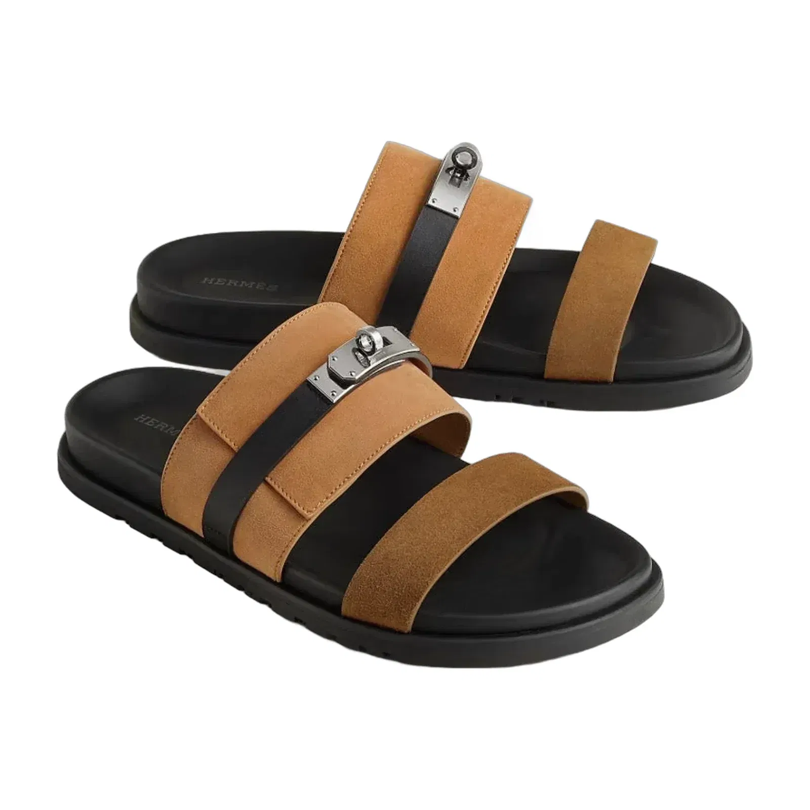 Hermes Jackson Sandal - Multicolour Brun Fume