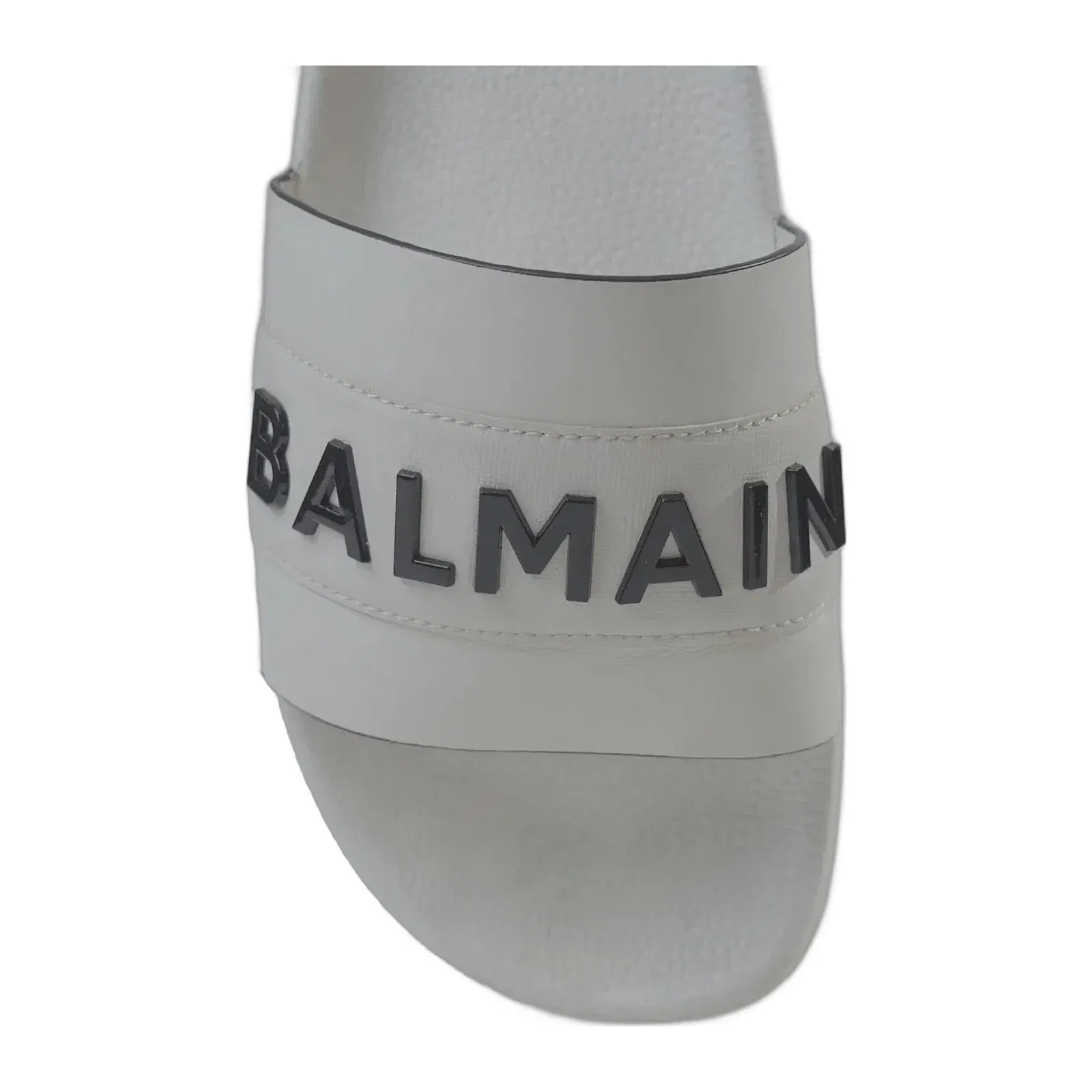 Balmain Paris White Sliders (UK 9.5)