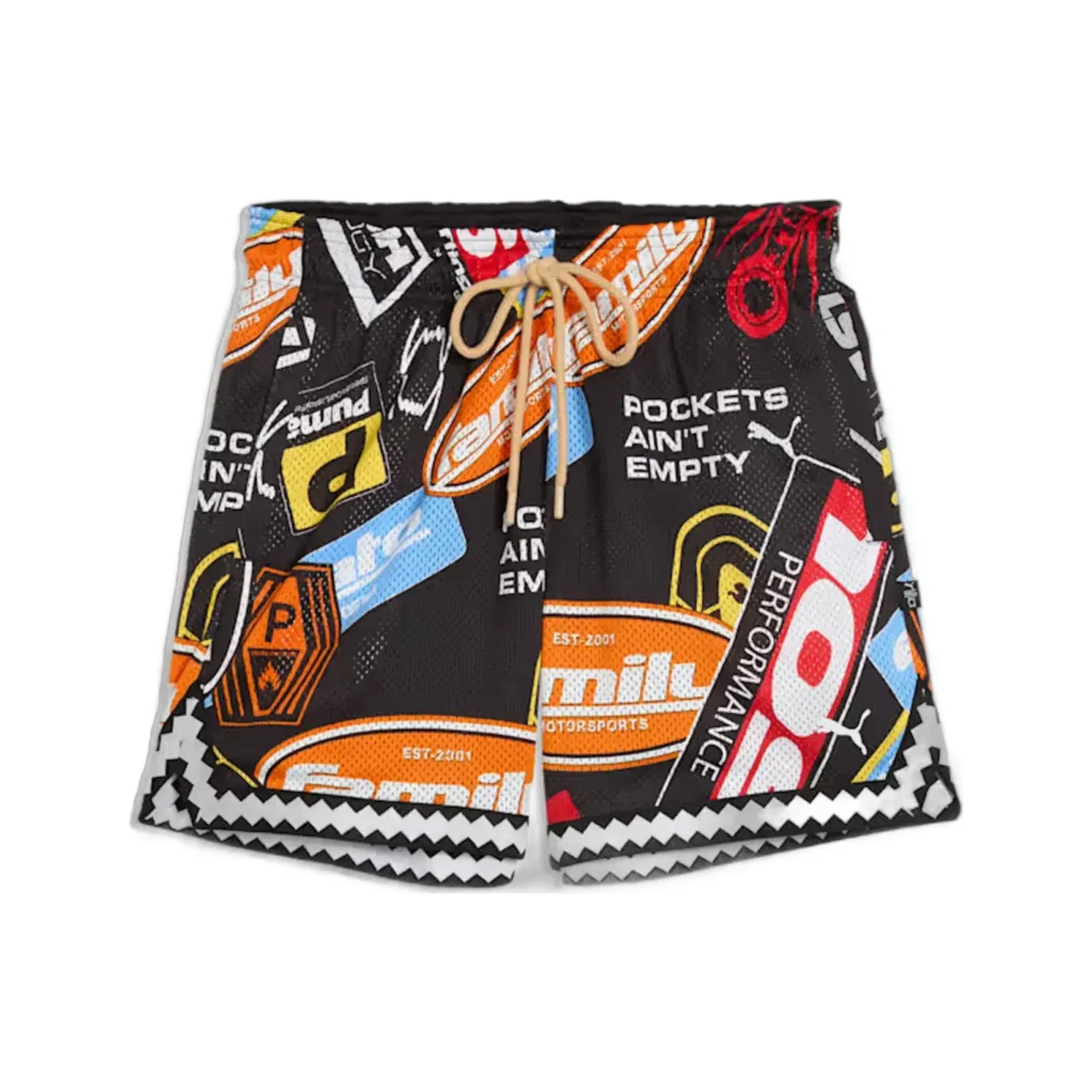 PUMA x FAST & FURIOUS MESH SHORTS { PUMA BLACK - AOP