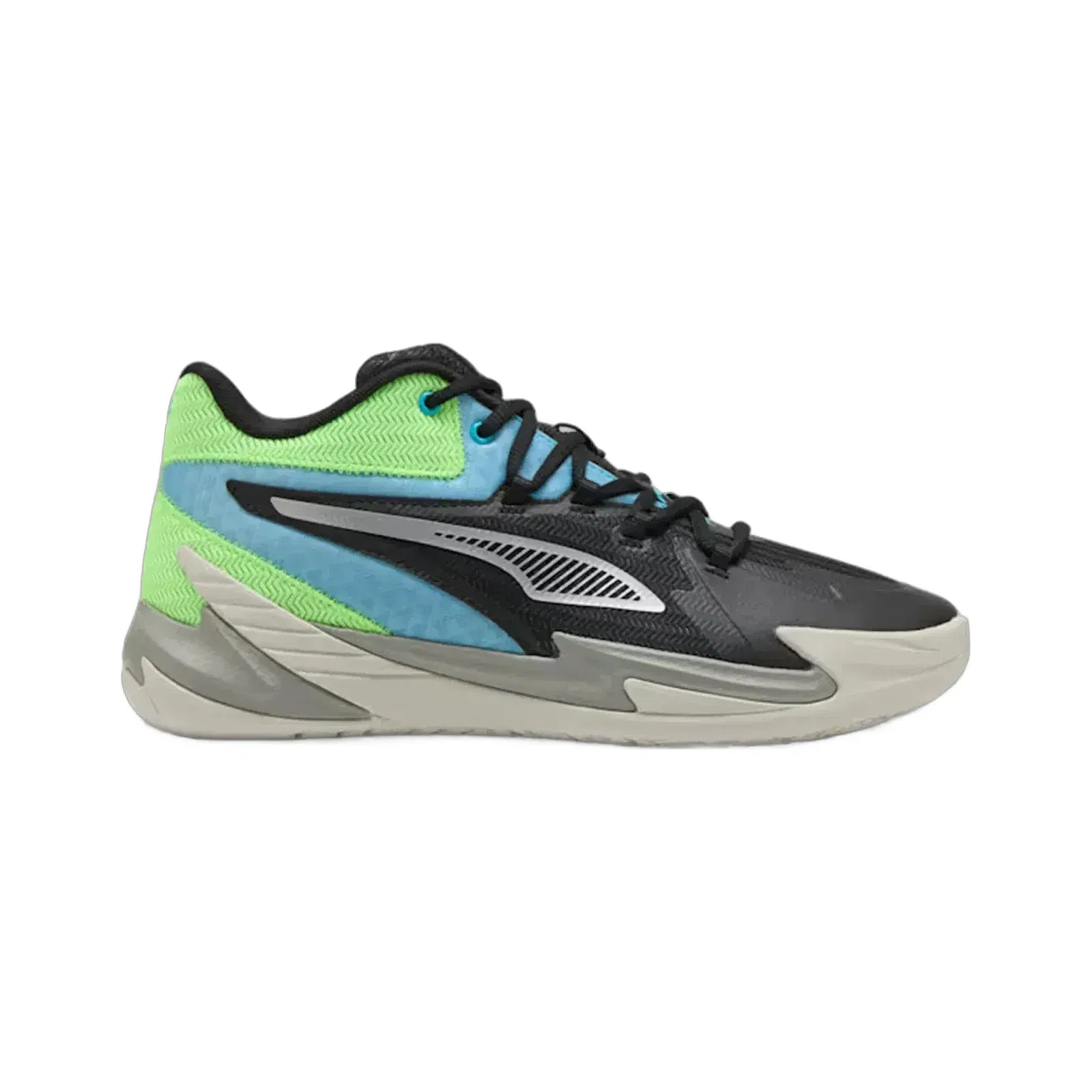 Puma THE DAGGER BASKETBALL { PUMA BLACK/BRIGHT AQUA-GREEN GLARE