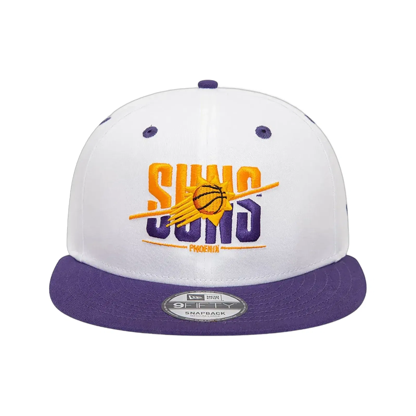 New Era PHOENIX SUNS CROWN WHITE 9FIFTY SNAPBACK CAP { WHITE