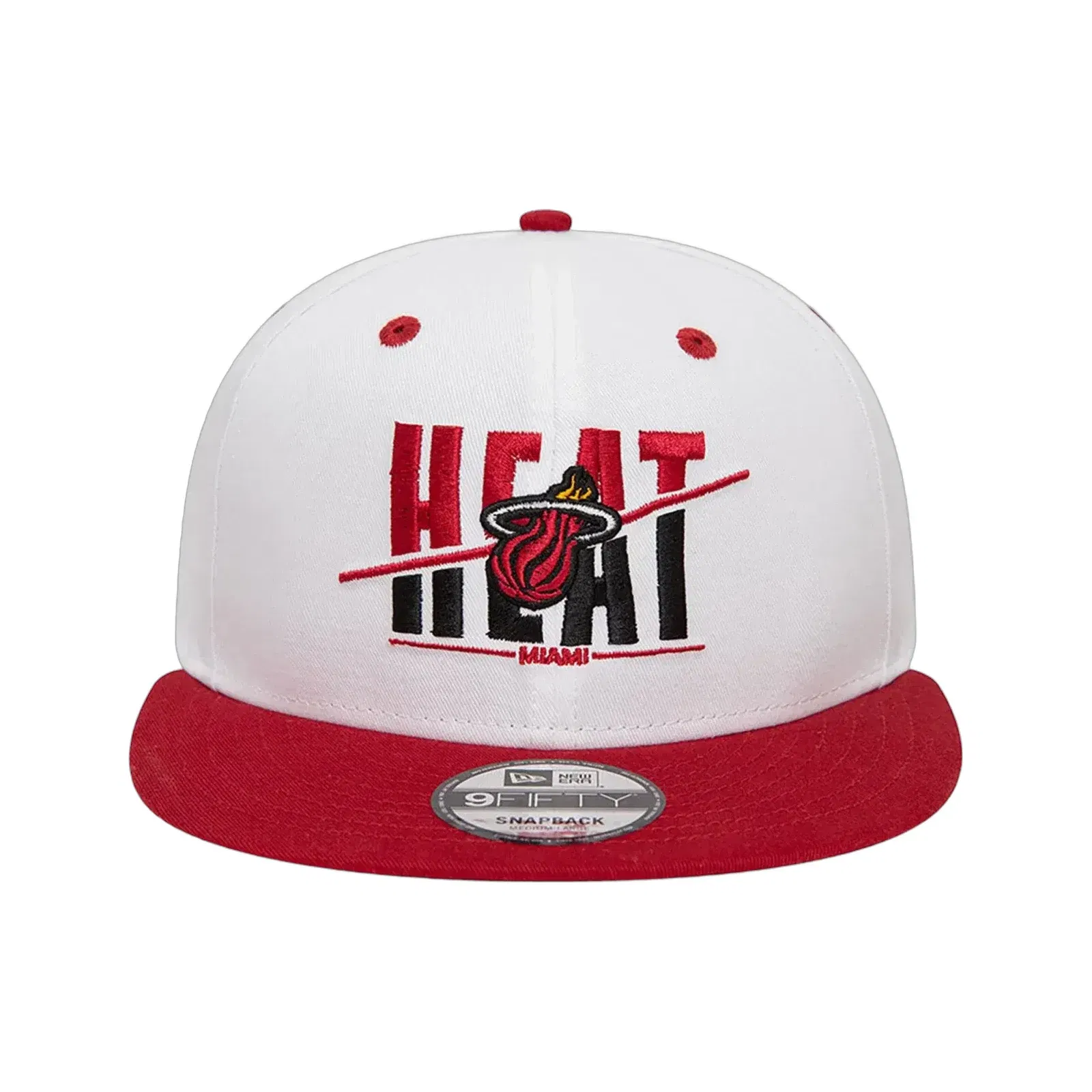 New Era MIAMI HEAT CROWN WHITE 9FIFTY SNAPBACK CAP { WHITE