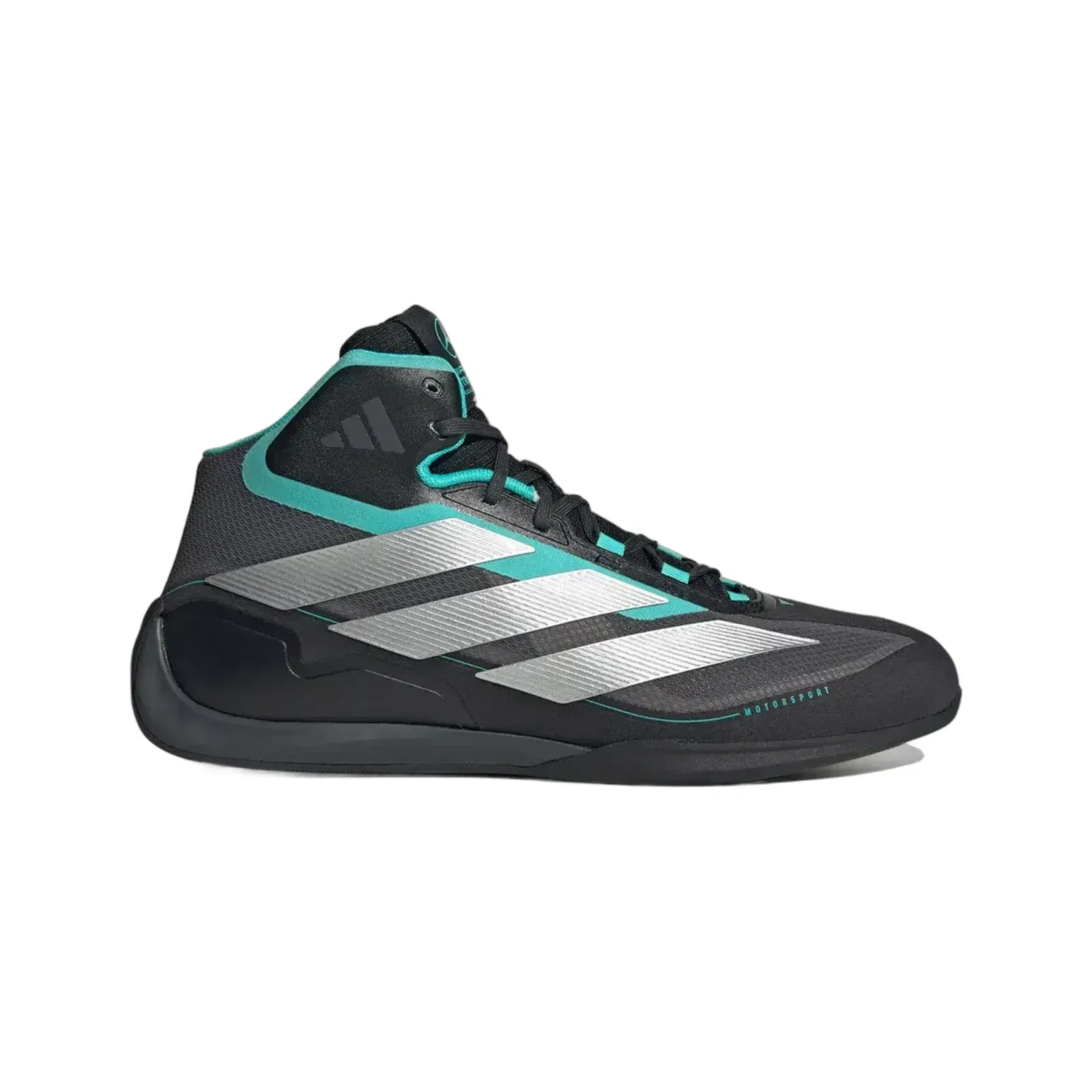 ADIDAS FEROZA MID MER TENNIS { CORE BLACK / SILVER METALLIC / SEMI MINT RUSH