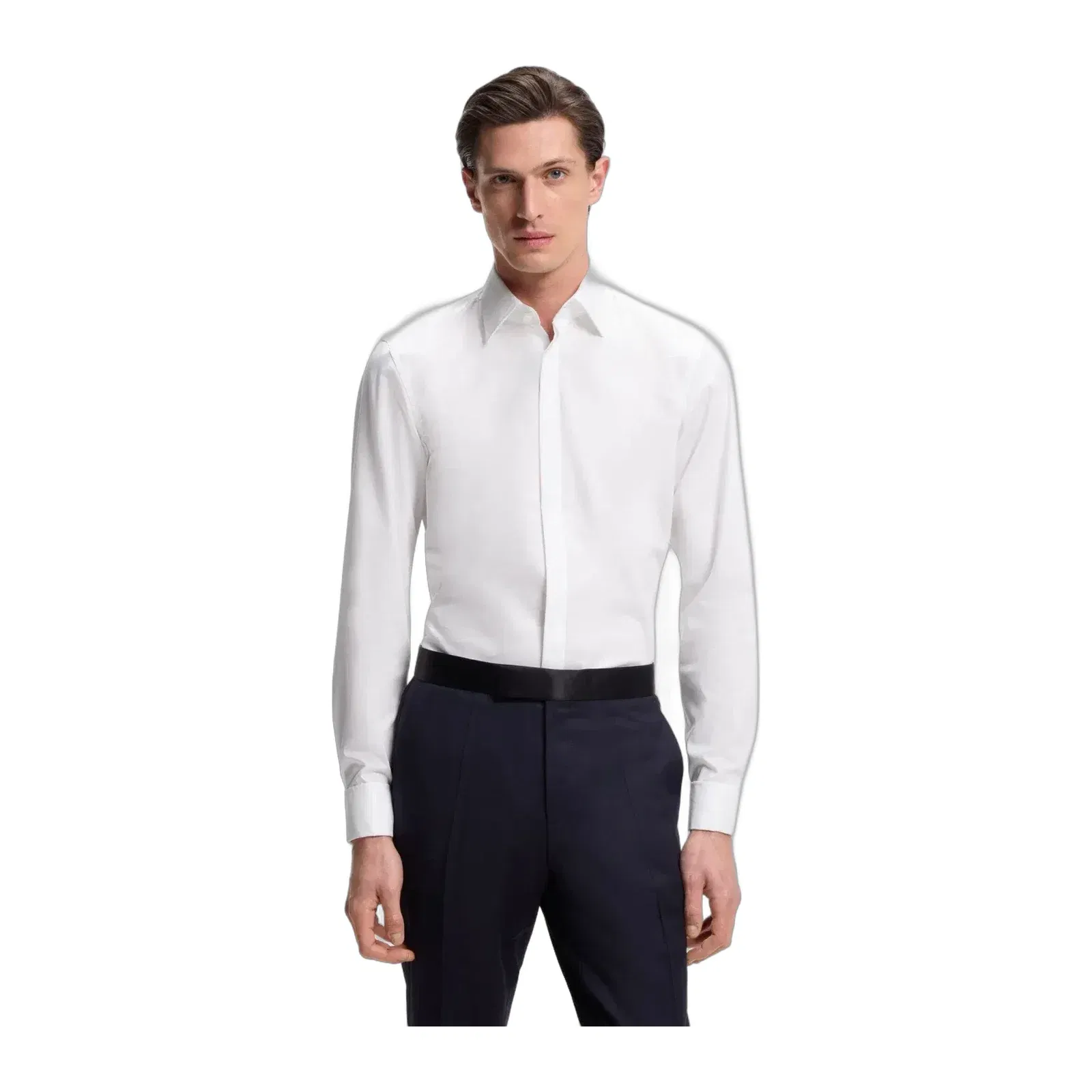 Boss Slim Fit Dress Shirt In Easy Iron Stretch Cotton White