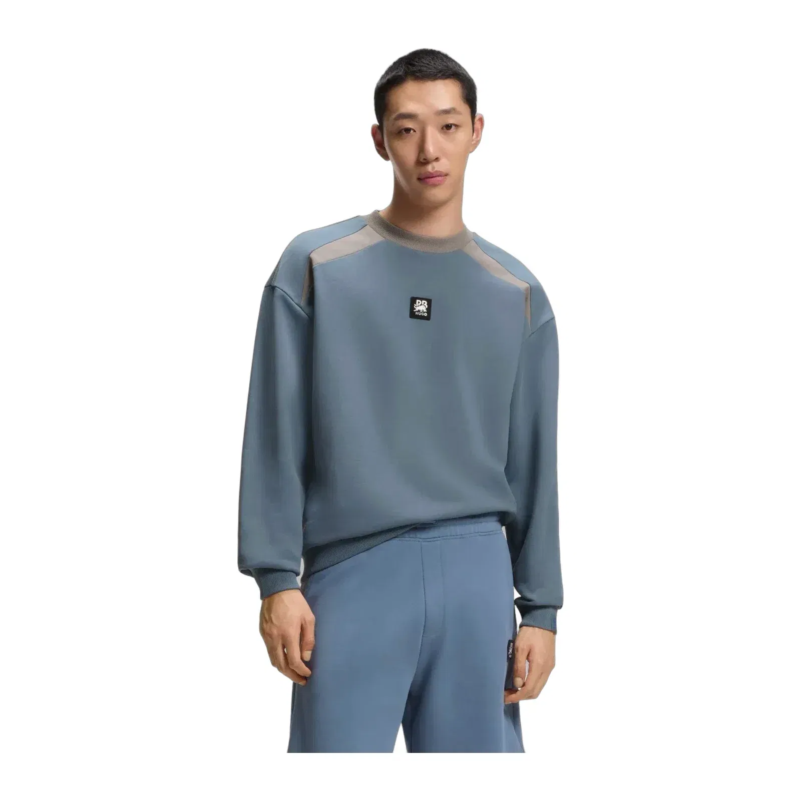Hugo X Rb Cotton Terry Sweatshirt With Bull Motif Dark Grey
