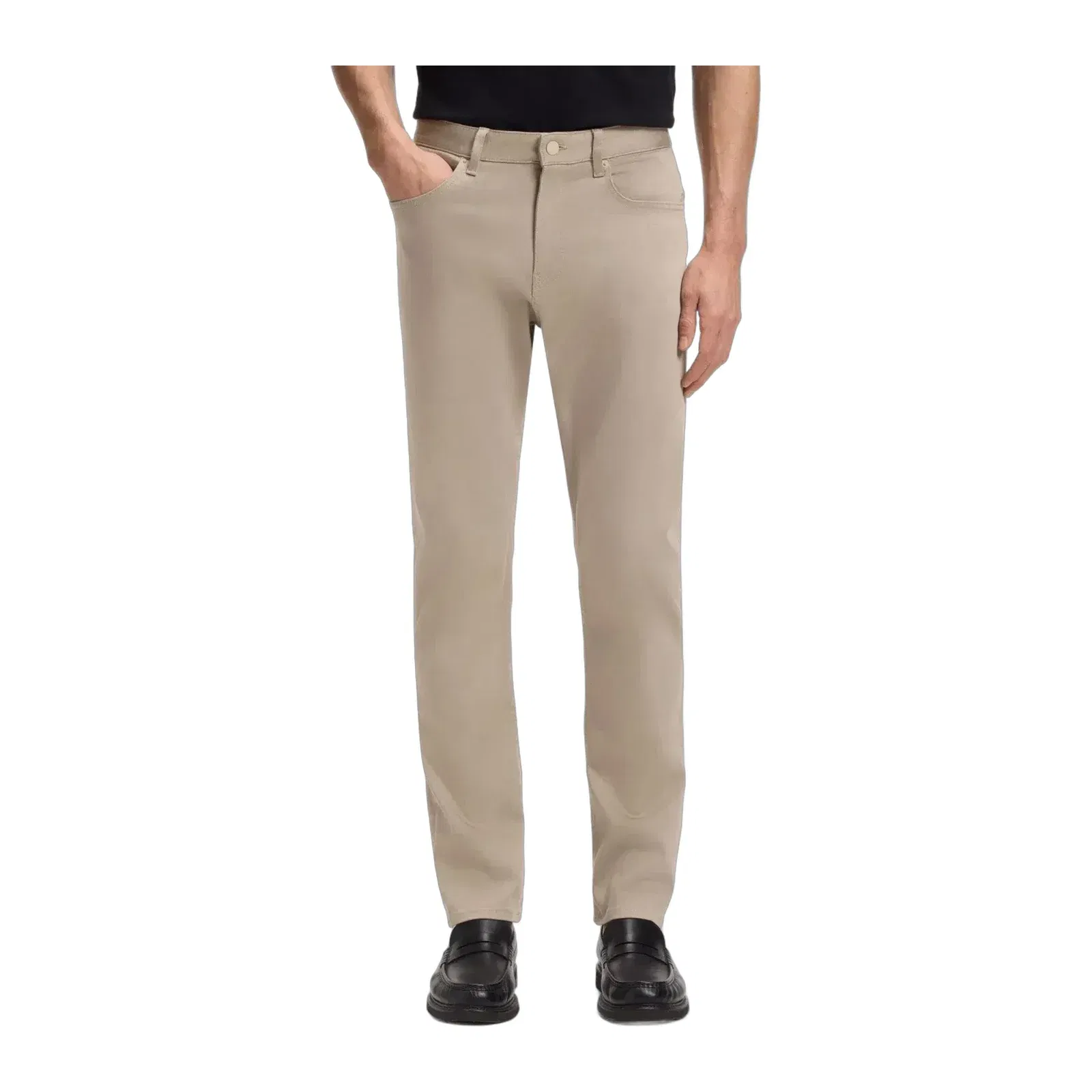Boss Delaware Slim Fit Trousers In Fade Resistant Twill Light Brown