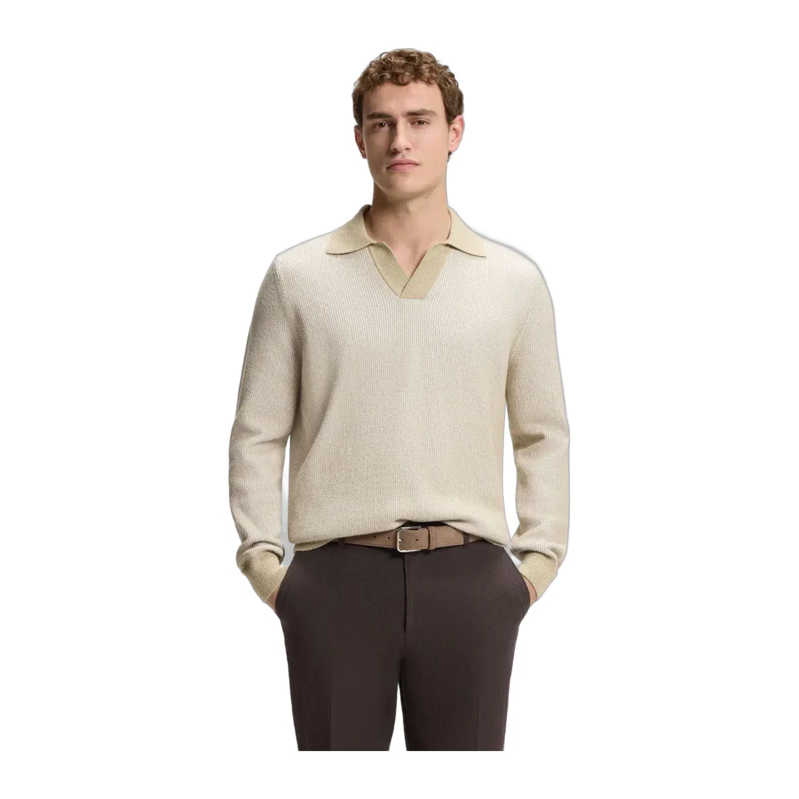 Boss Selected By Shohei Ohtani Cotton Blend Sweater Light Beige