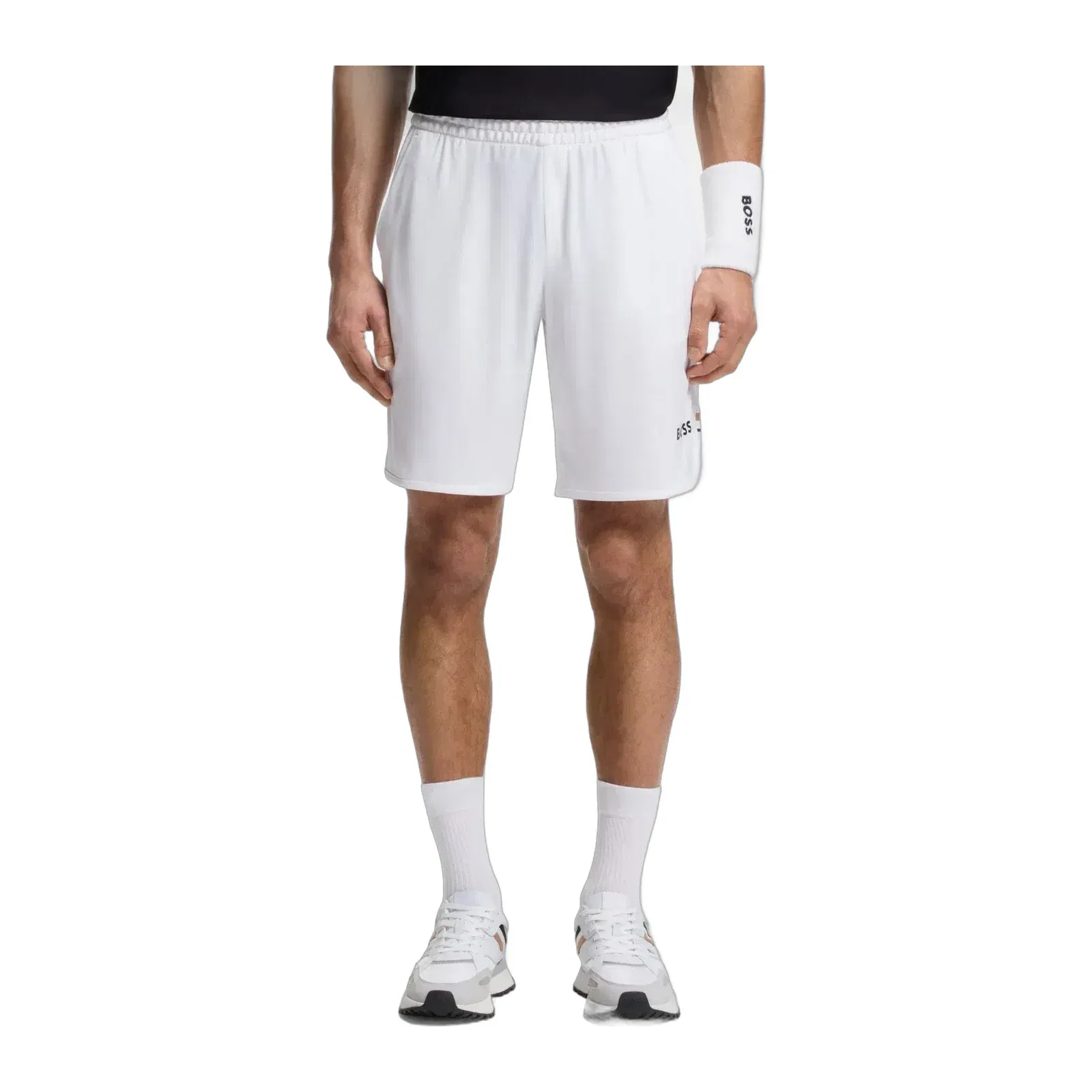 Boss Active Stretch Shorts In Quick Dry Fabric White