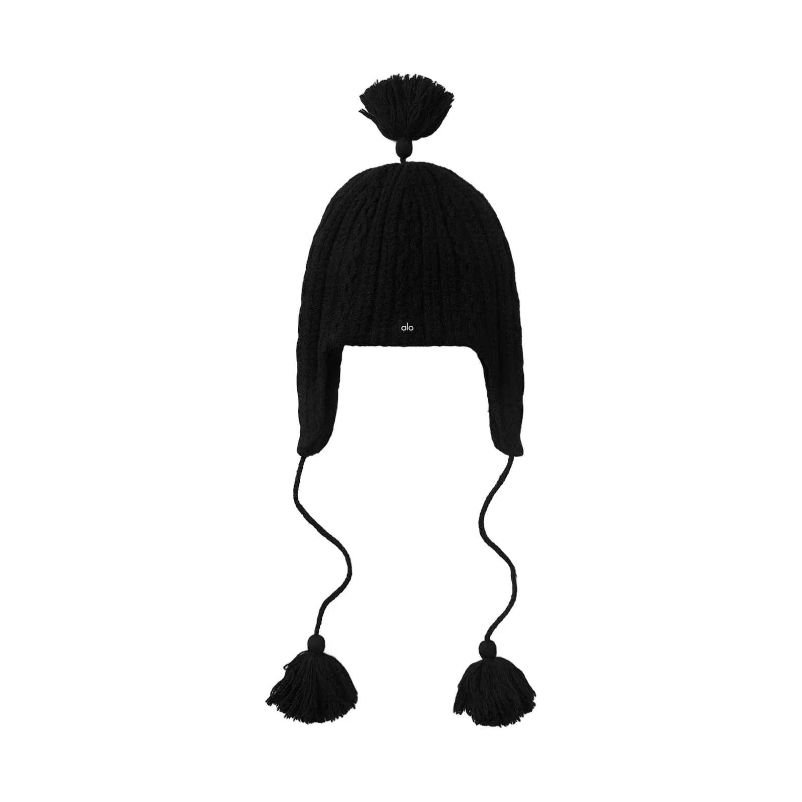 Alo Yoga Cable Knit Winter Bliss Earflap Beanie