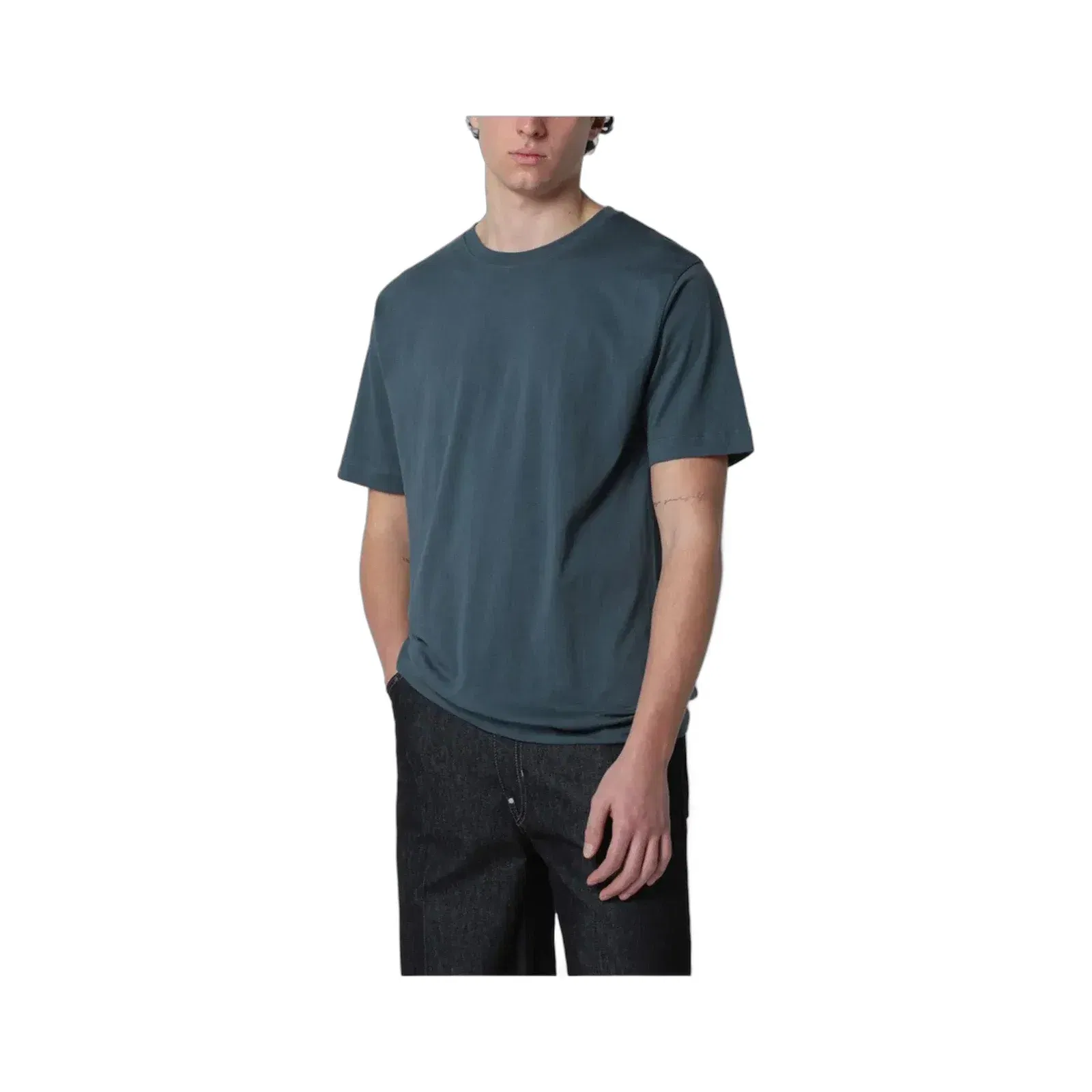 Petrol Green Cotton T-Shirt