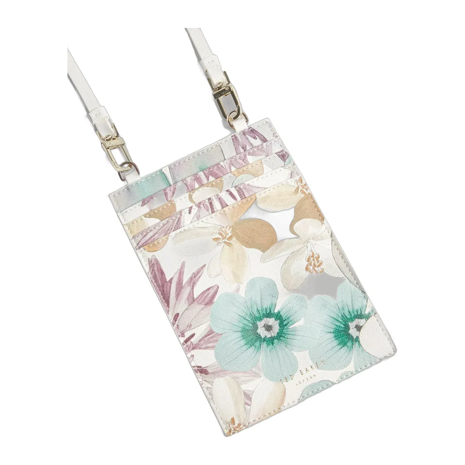 Ted Baker Hallisa Pastel Floral Phone Card Holder Lanyard Women's