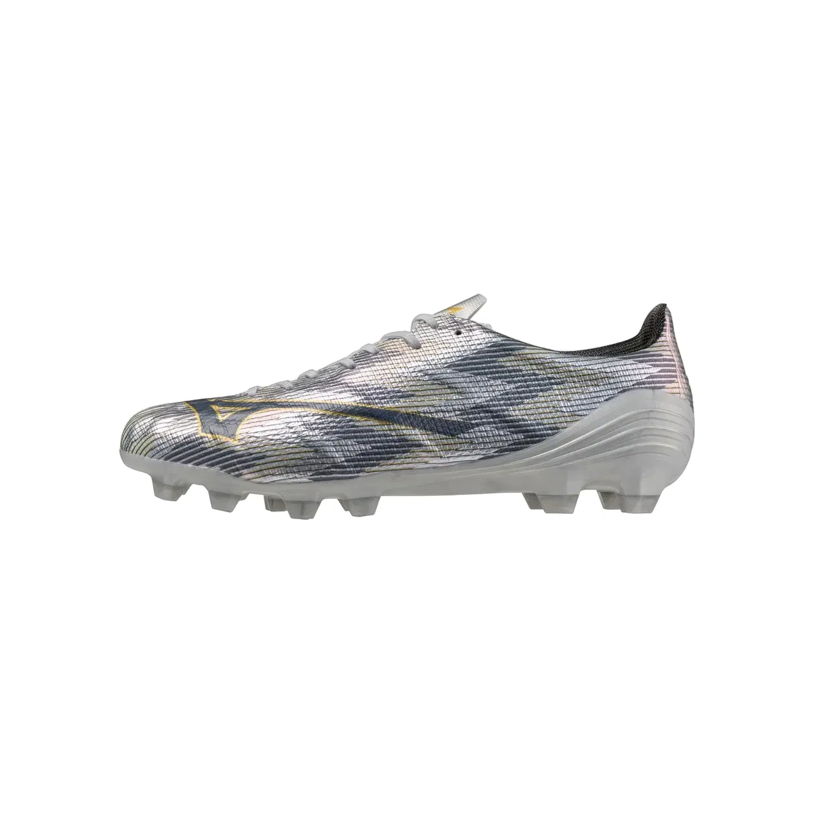 Mizuno Alpha Ii Pro Fg Firm Ground Soccer Cleat Silver Gold