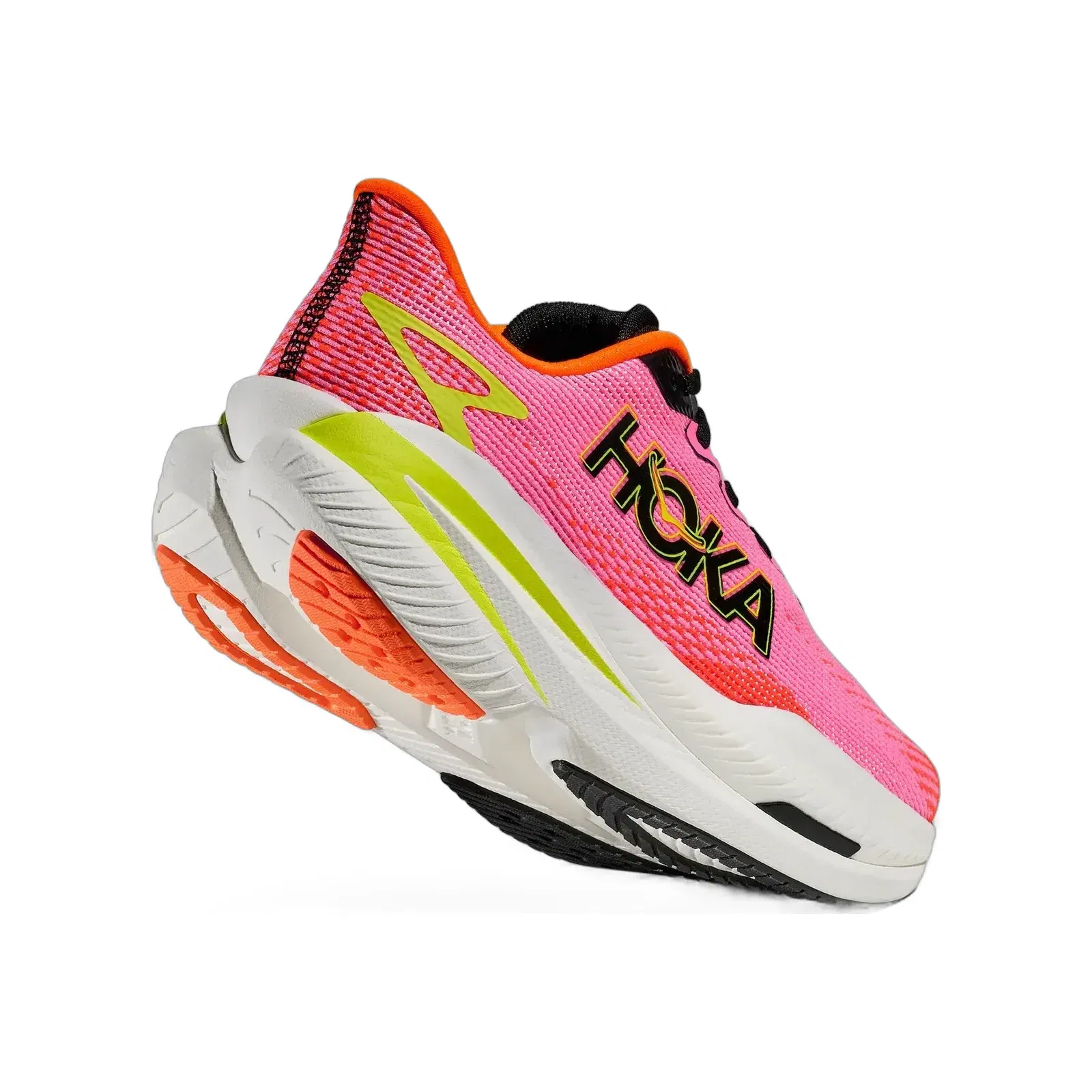 Hoka Women'S Mach X 3 Neon Rose Neon Tangerine