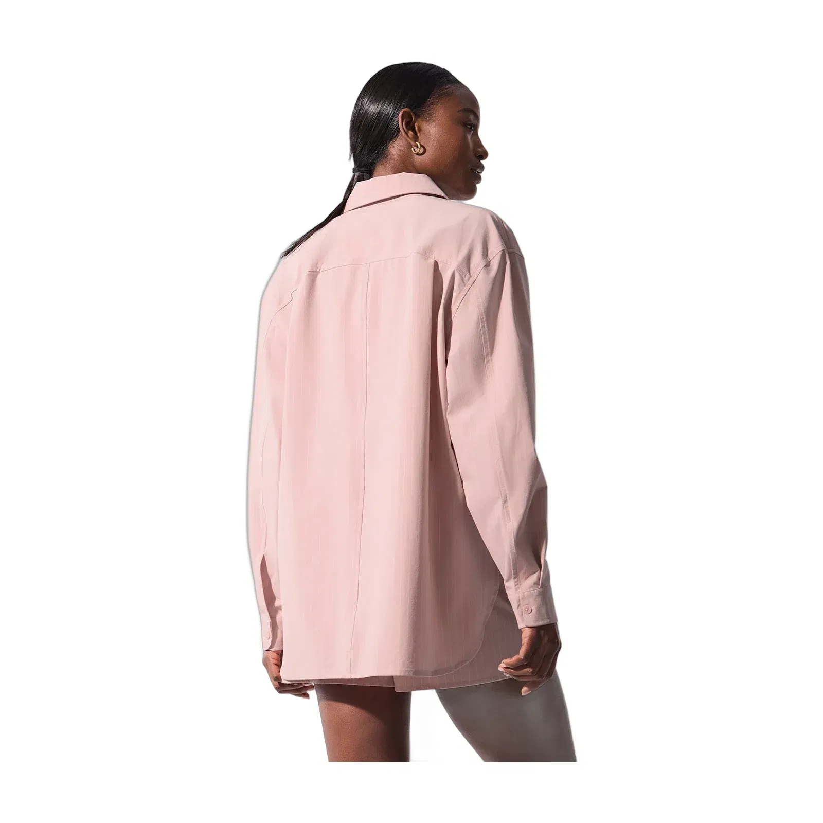 Alo Yoga Pinstripe Daylight Button Down Long Sleeve