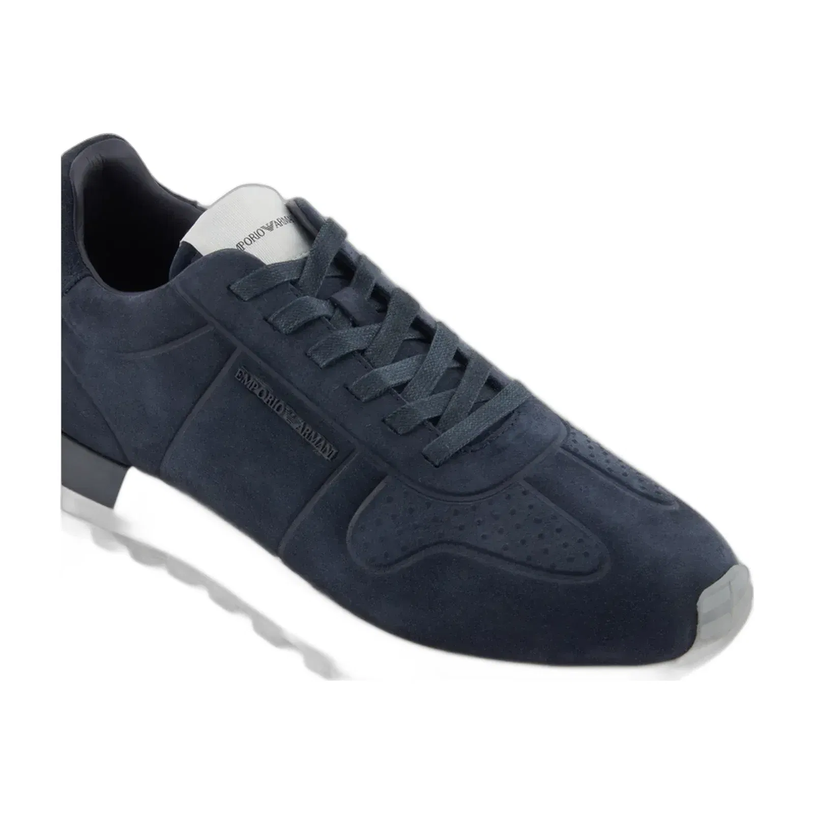 Emporio Armani Suede Sneakers Navy Blue