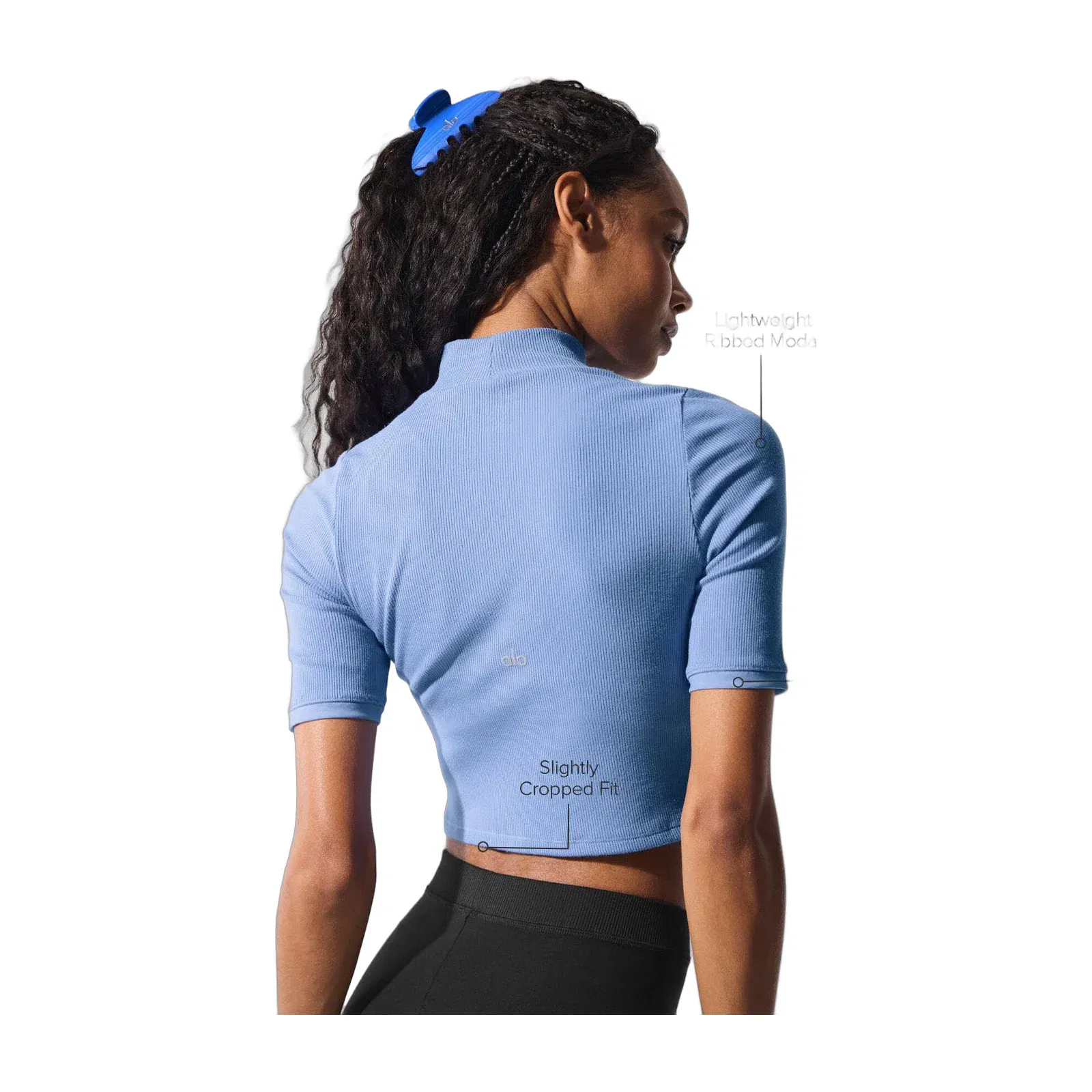 Ribbed Mesh Secret Short Sleeve