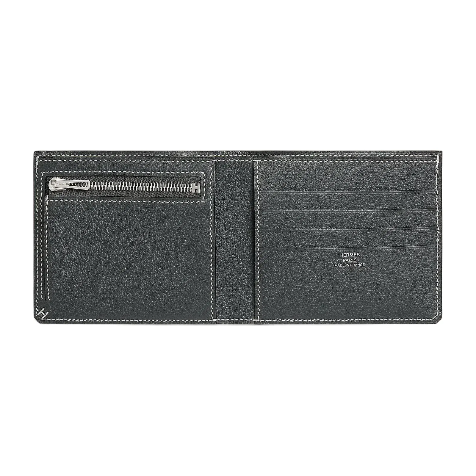 Hermes H Sellier Compact Wallet Noir