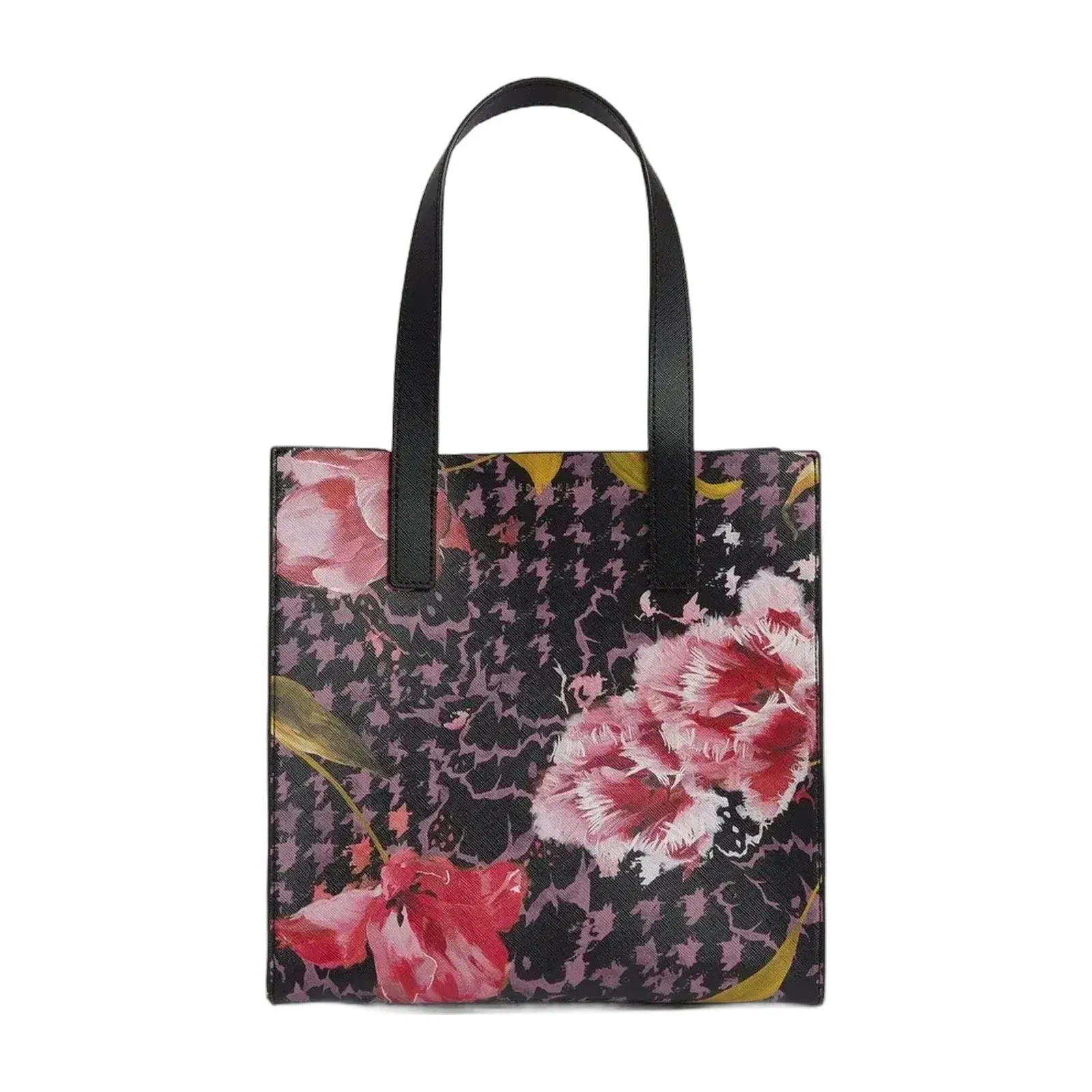Ted Baker Tuliia Floral Check Pu Small Icon Tote Bag Women's
