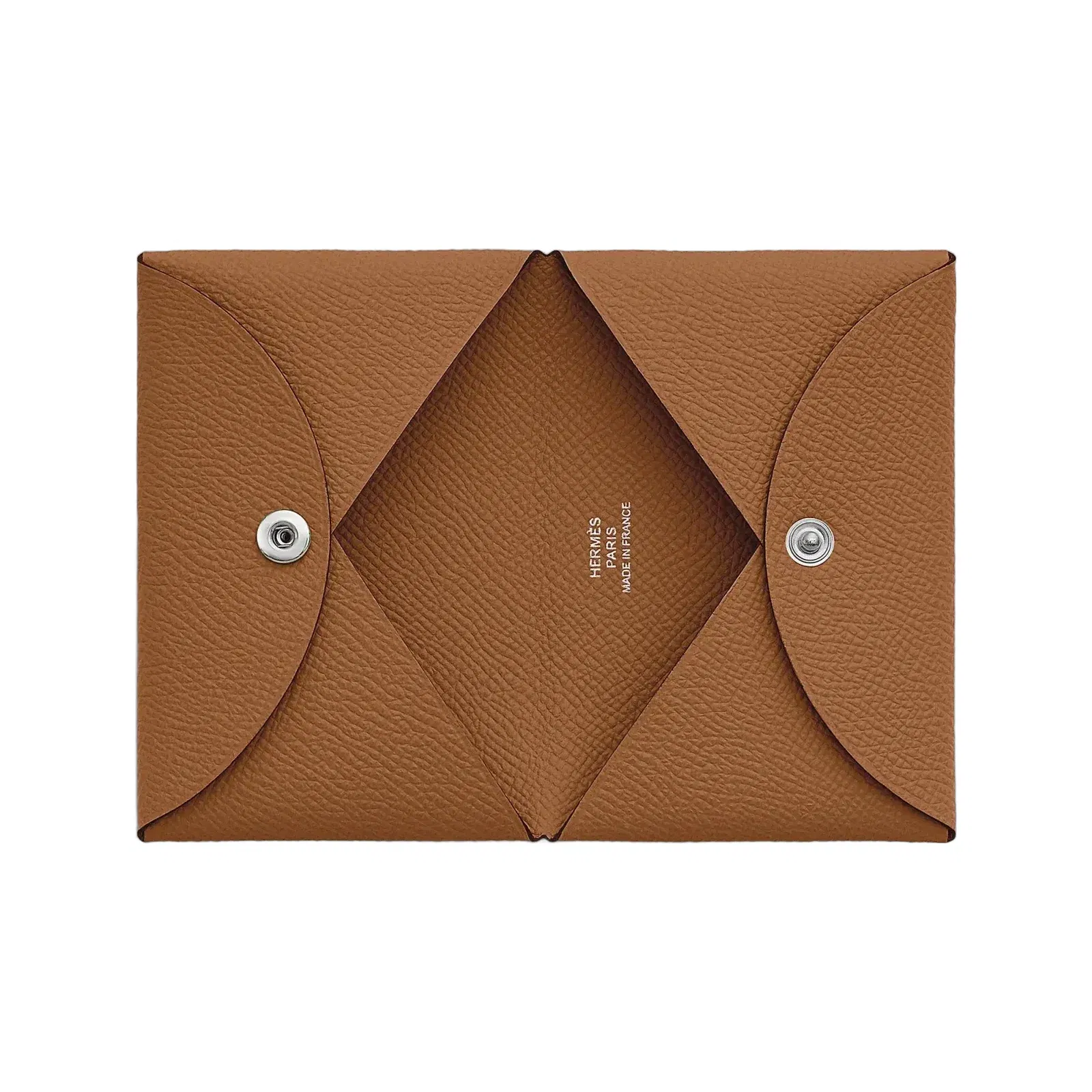 Hermes Calvi Card Holder Toupe