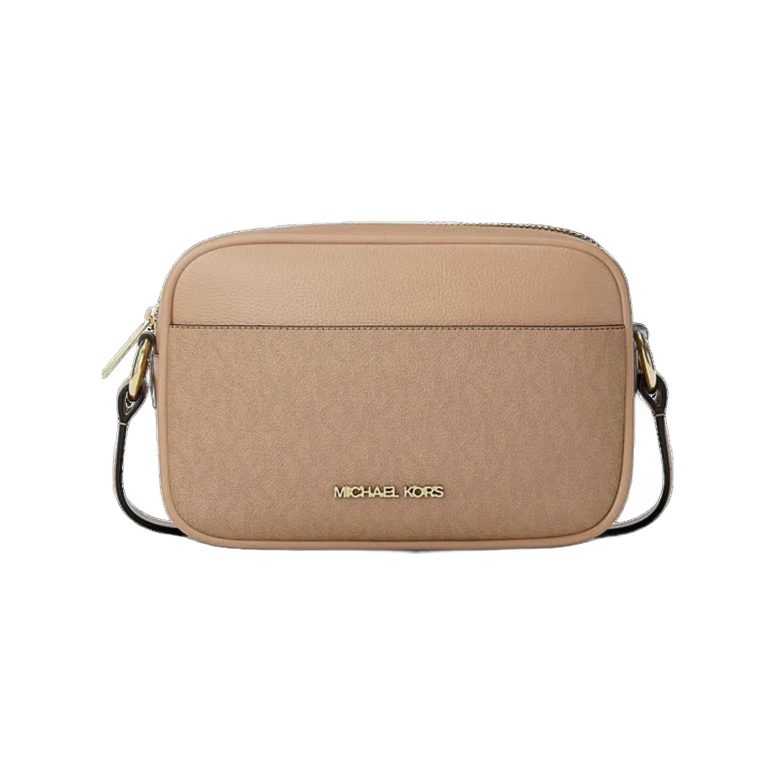 Michael Kors Jet Set Small Signature Logo Camera Crossbody Bag Camel